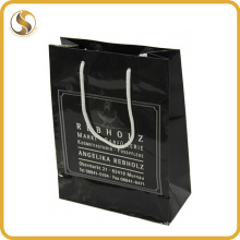 Black Color Paper Shopping Bag for Gift Packing